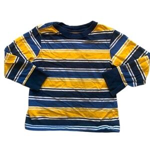 Old Navy Blue & Yellow Striped Long Sleeve Shirt
